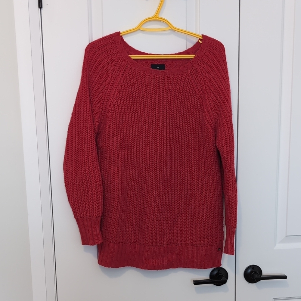 Cozy Red Knit Sweater